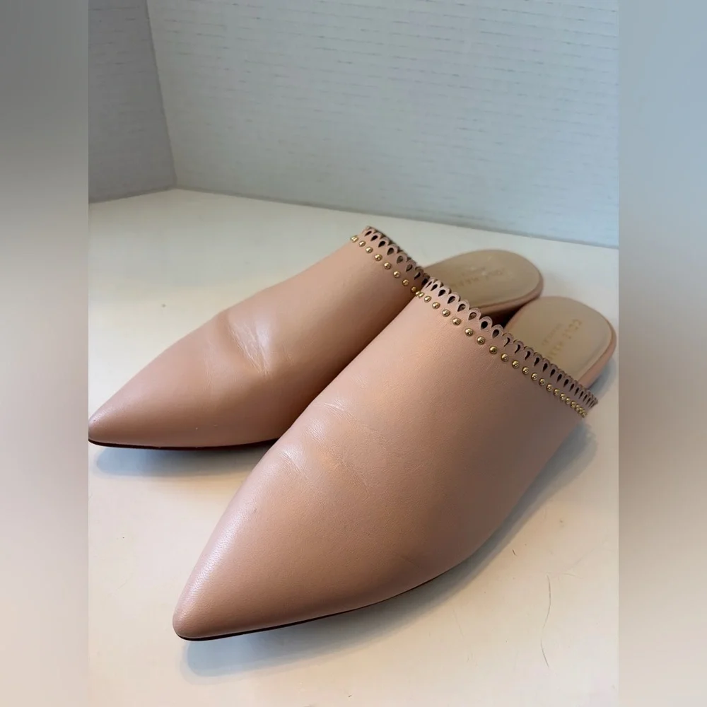 Cole Haan Raelyn Pink Studded Leather Mules size 9 - Picture 8 of 8